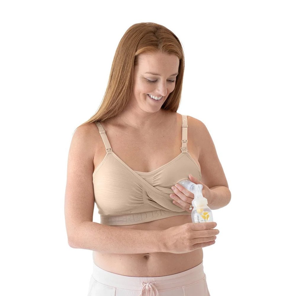 Kindred Bravely Sublime Hands-Free Pumping Bra, L Busty, Beige